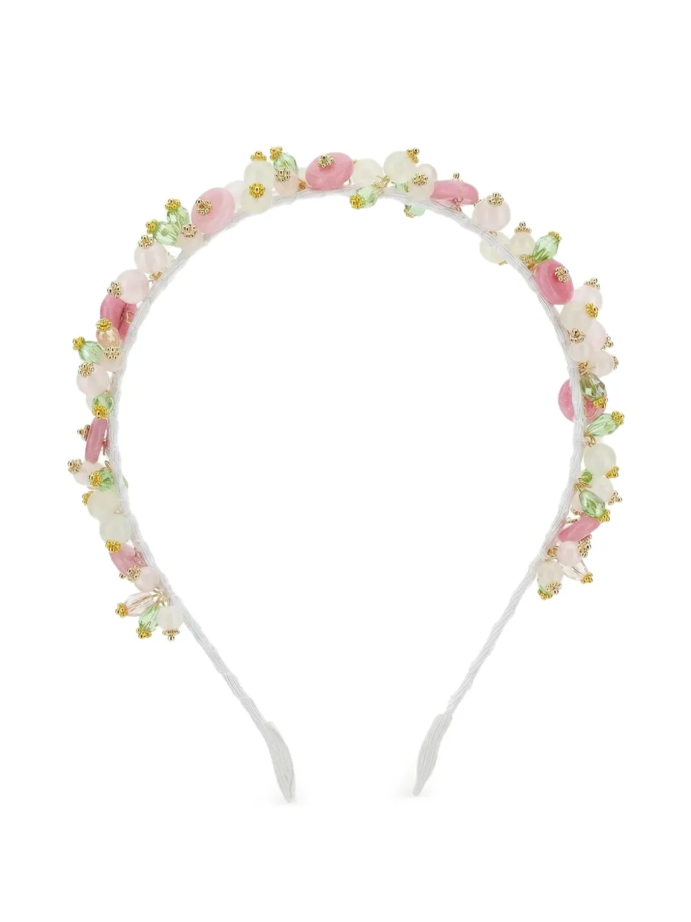 Monnalisa bead-embellished headband - Bianco