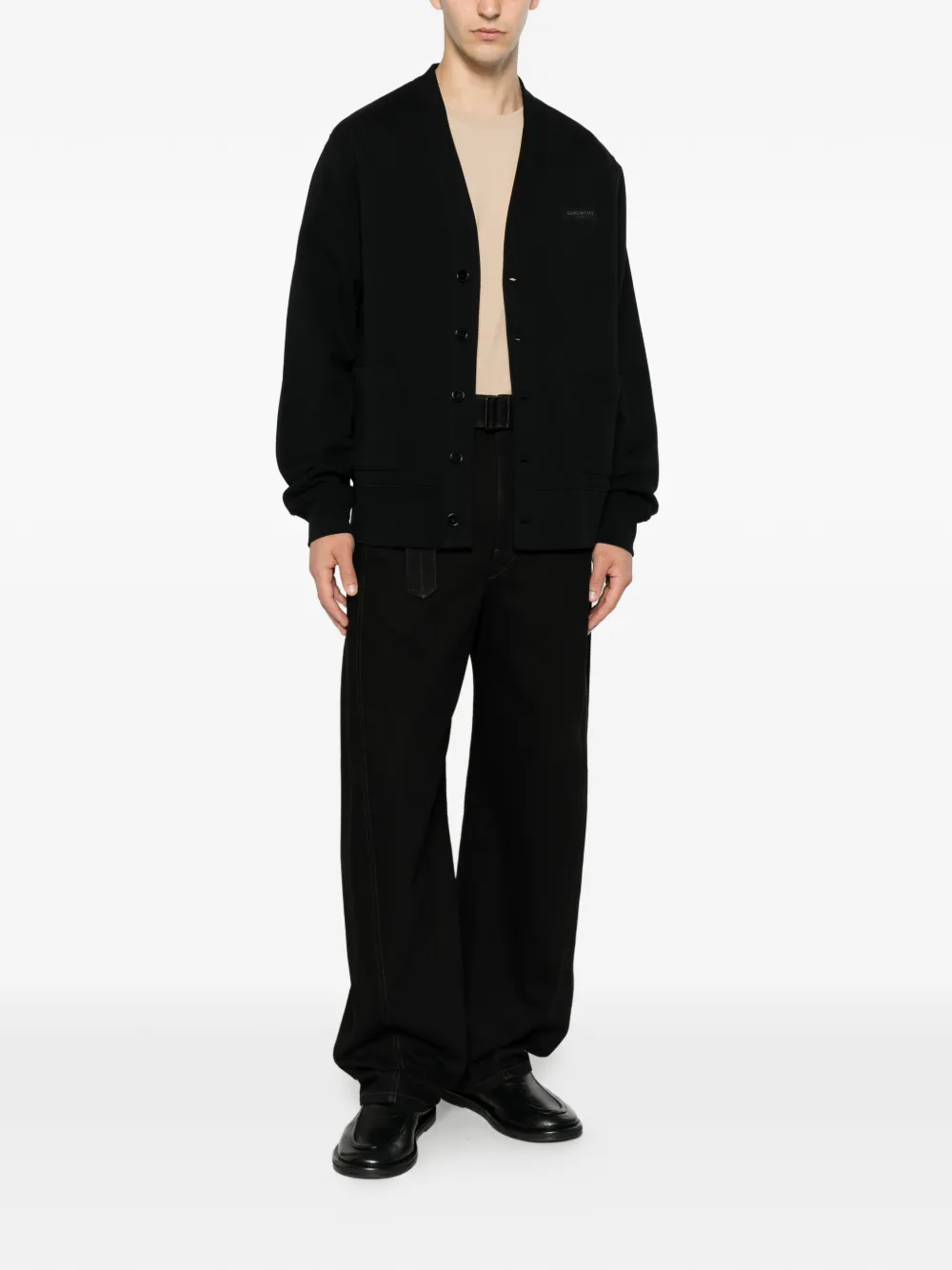  Givenchy Cardigan à Patch Logo - Noir 