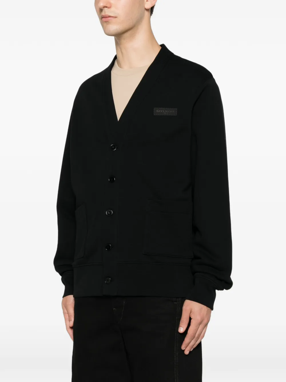  Givenchy Cardigan à Patch Logo - Noir 
