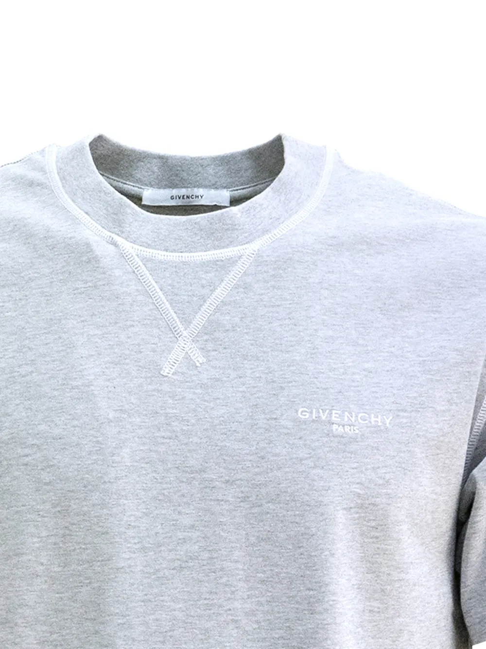 Givenchy Couture Seam katoenen T-shirt met -borduurwerk Grijs