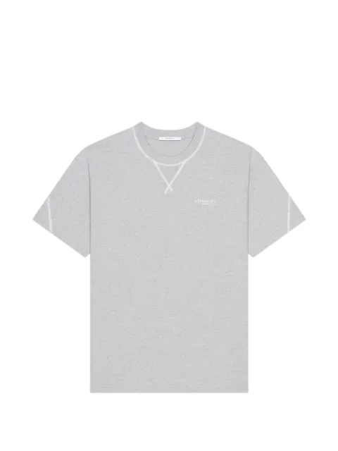 Givenchy couture seam T-shirt in cotton with embroidery