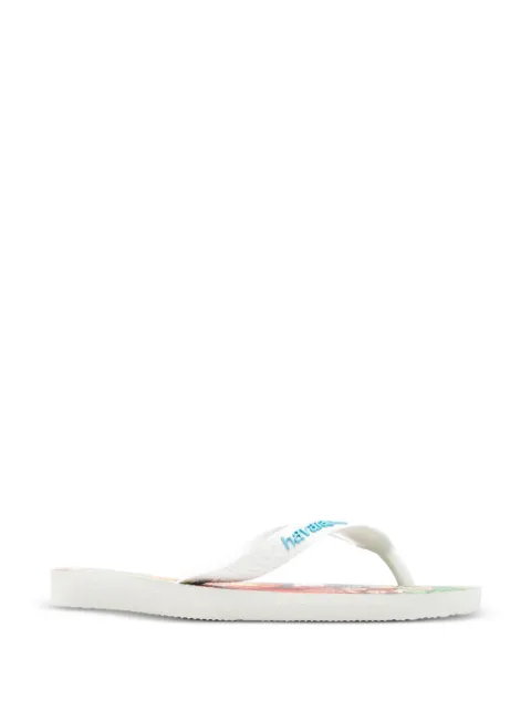 Havaianas Kids x Marvel logo-print flip flops