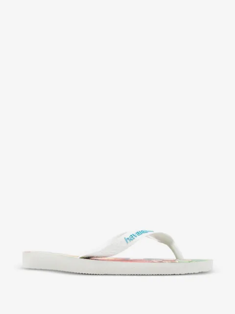 Havaianas Kids x Marvel logo-print flip flops