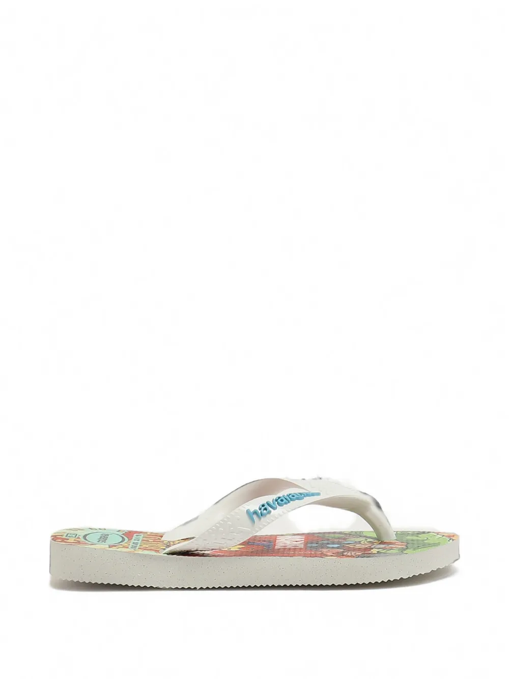 Havaianas Kids x Marvel logoprinten teenslippers Wit