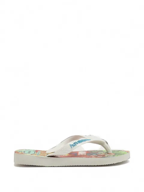 Havaianas Kids x Marvel logo-print flip flops