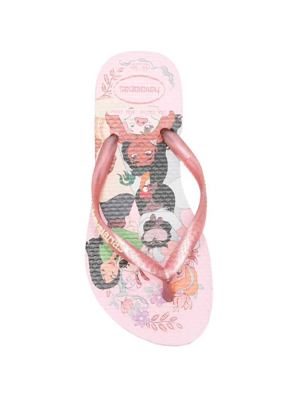 Havaianas Kids x Disney graphic-print flip flops Roze