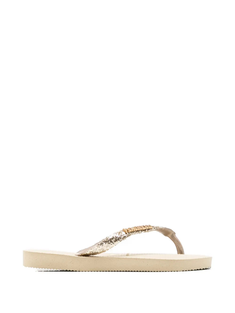 Havaianas Kids - Chinelo Slim Glitter II com placa de logo - kids - borracha/borracha/borracha - 29 - Dourado