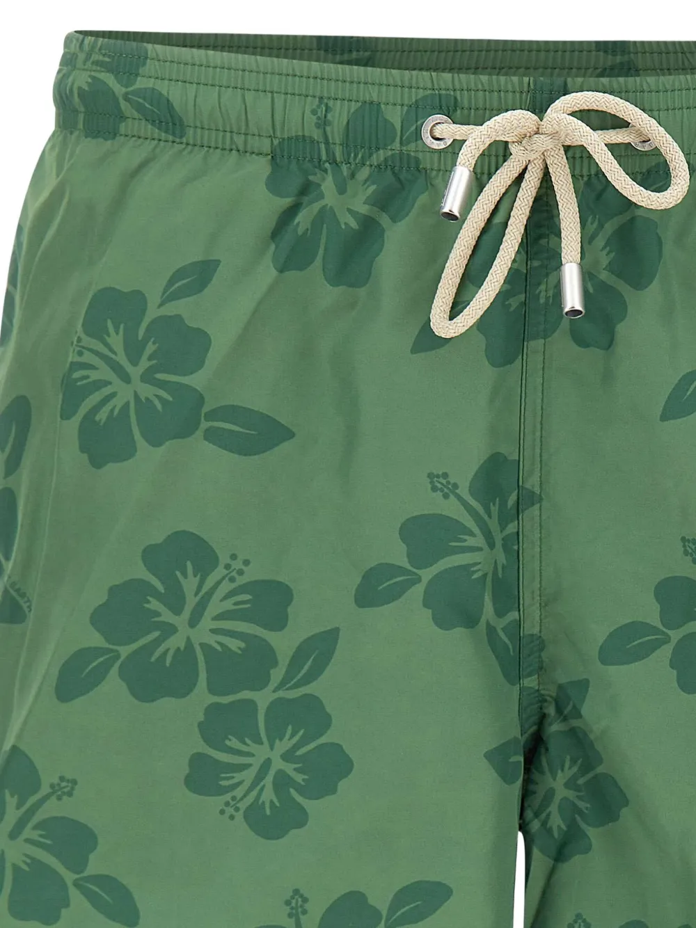 MC2 Saint Barth Lighting Tiki zwembroek met hibiscusprint Groen