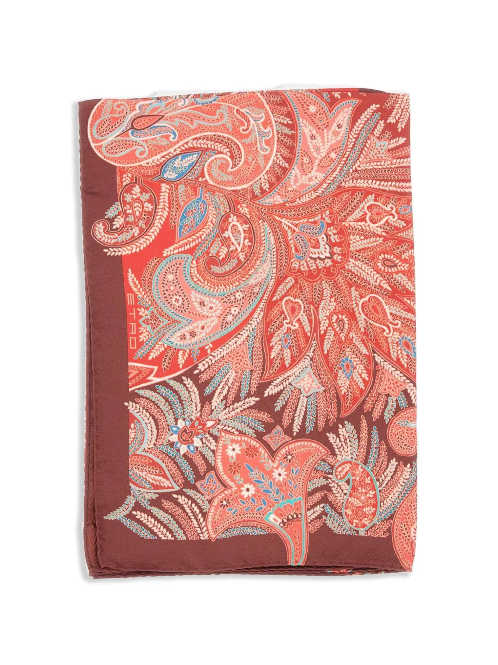 ETRO paisley-print silk scarf - Red