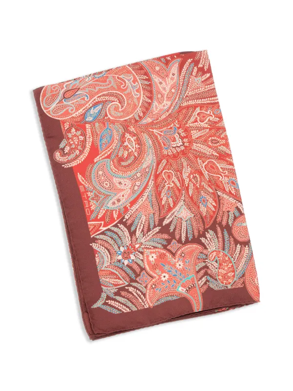ETRO ペイズリー シルクスカーフ | レッド | FARFETCH JP