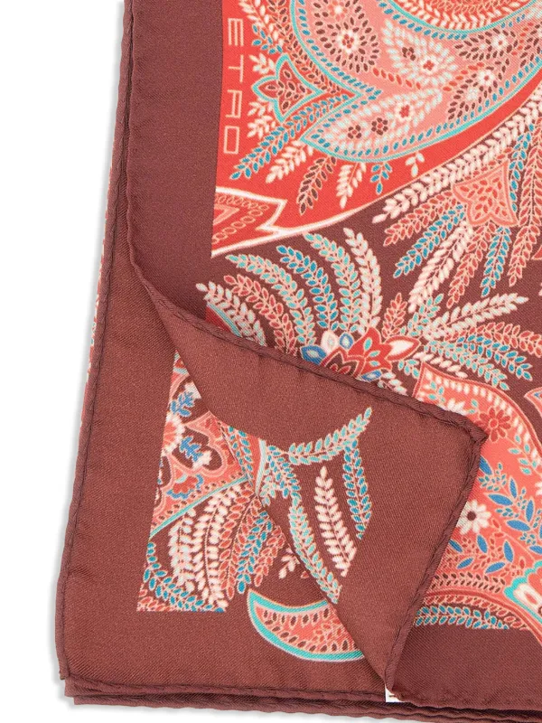 ETRO ペイズリー シルクスカーフ | レッド | FARFETCH JP