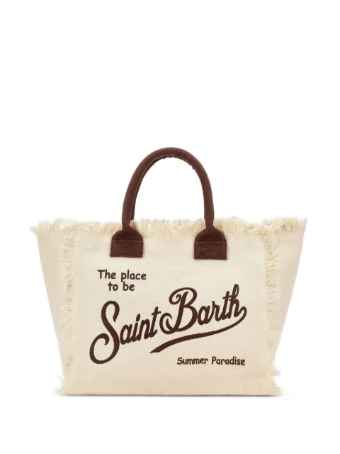 MC2 Saint Barth Borsa tote Vanity in tela con frange