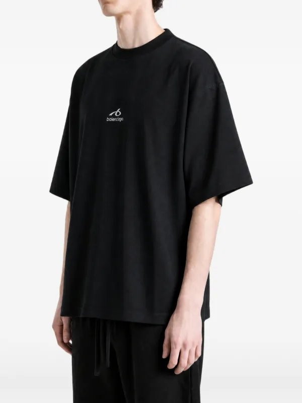 Balenciaga ロゴ Tシャツ ブラック Mサイズ Balenciaga logo-print medium-fit T-shirt | Black | FARFETCH