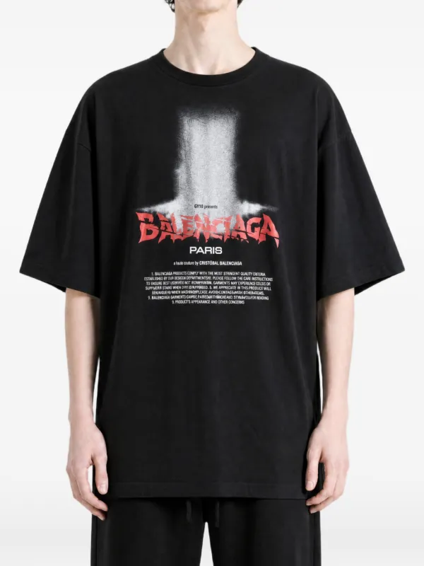 Balenciaga The Door graphic-print T-shirt | Black | FARFETCH