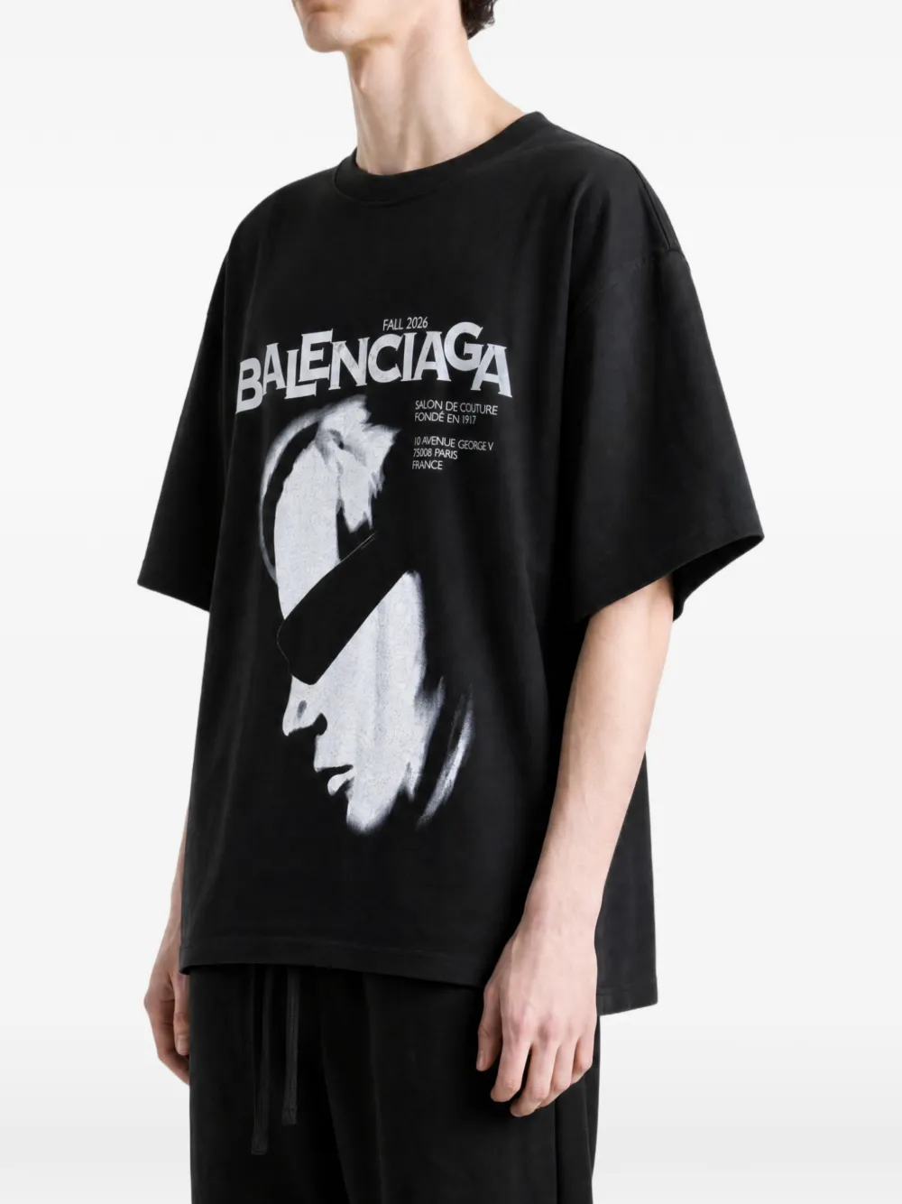 Balenciaga Lady In Shades T-shirt met grafische print Zwart