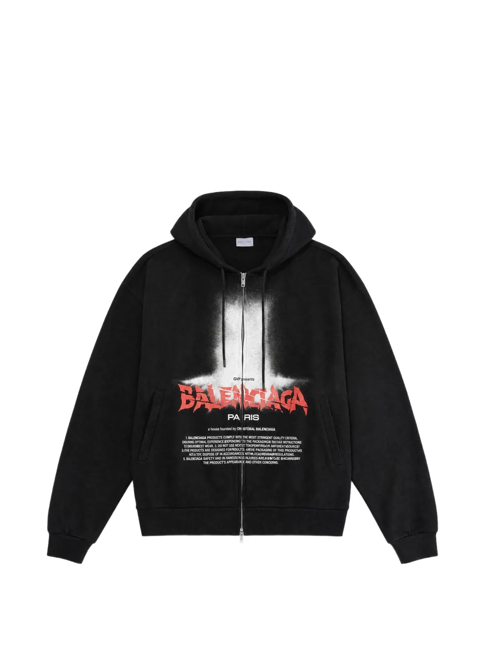 Balenciaga The Door graphic-print zip-up hoodie - Nero