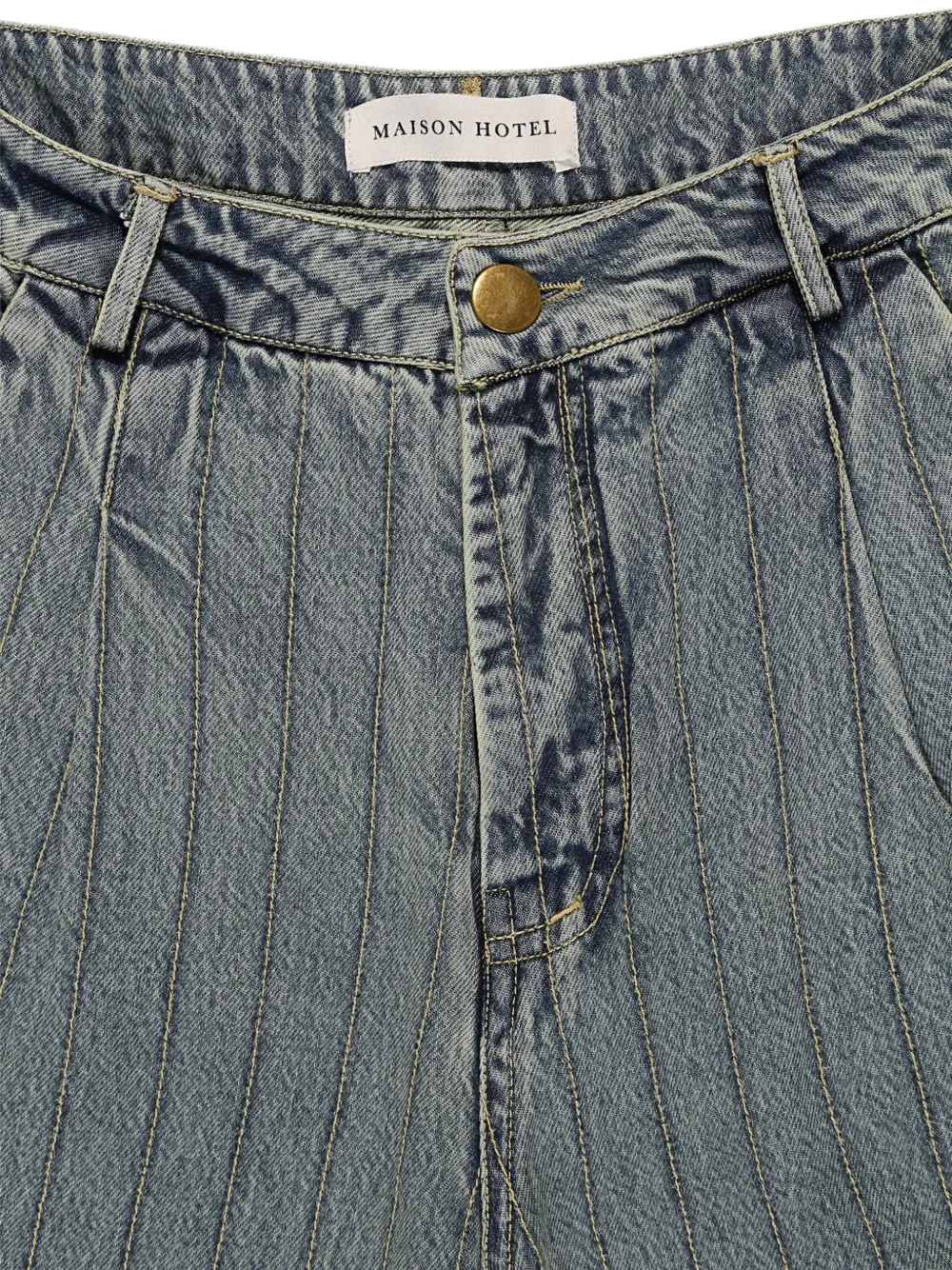 MAISON HOTEL Lucky gestreepte jeans Blauw