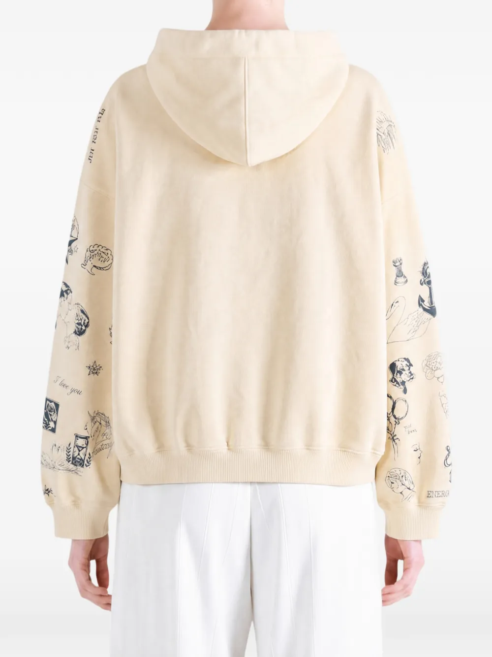 Balenciaga Katoenen hoodie Beige