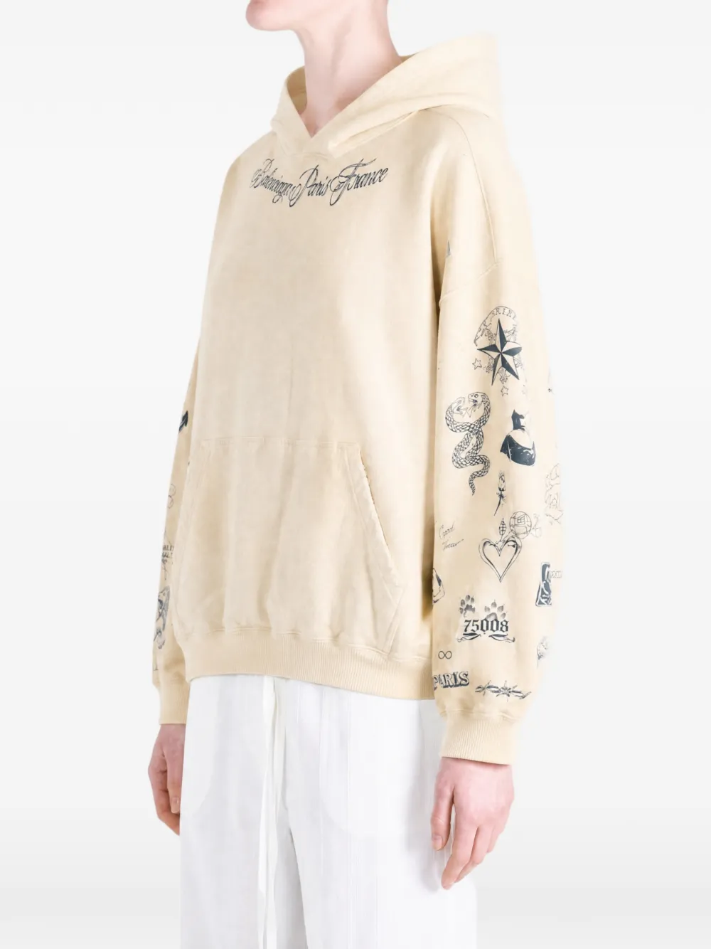 Balenciaga Katoenen hoodie Beige