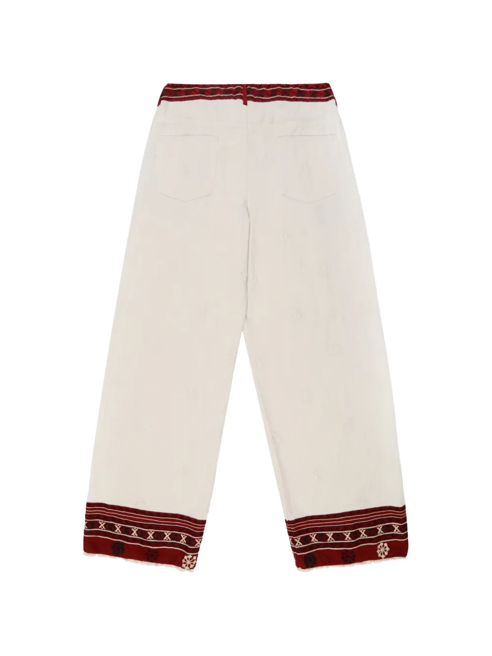 MAISON HOTEL Gilberto broek met borduurwerk Beige