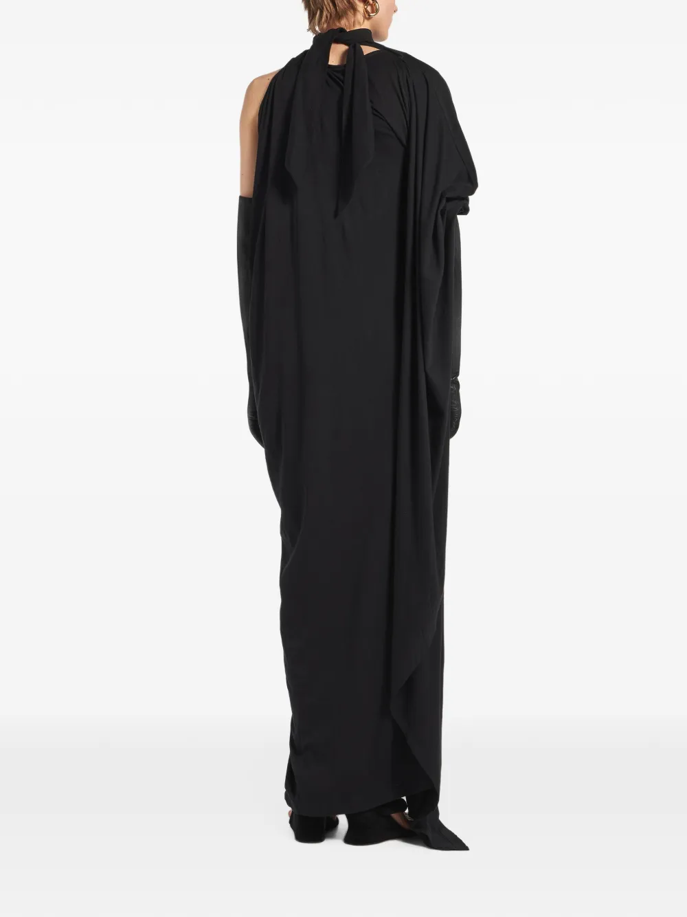 Balenciaga The Door gedrapeerde maxi-jurk Zwart