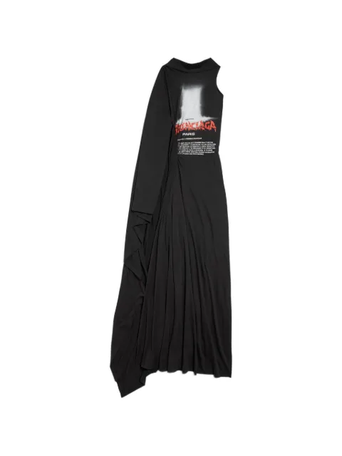 Balenciaga The Door long draped dress in black