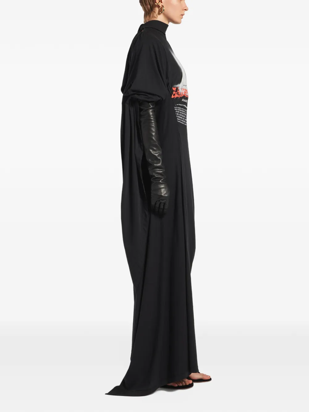 Balenciaga The Door gedrapeerde maxi-jurk Zwart