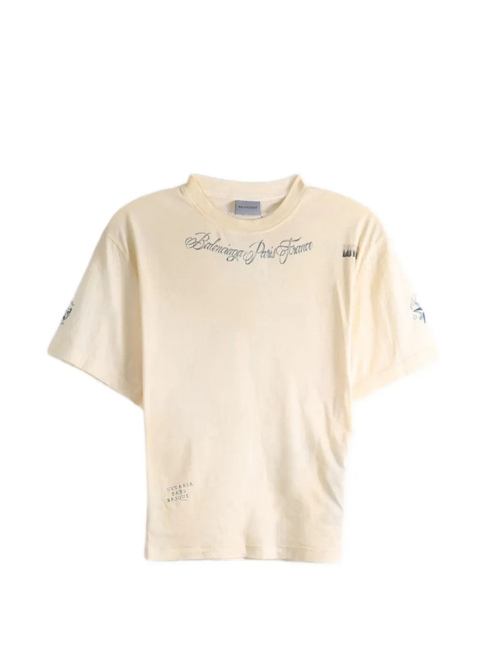 Balenciaga graphic-print T-shirt - Nude