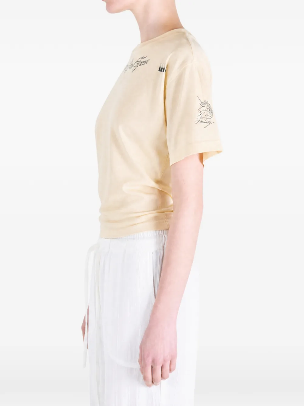 Balenciaga T-shirt met grafische print Beige