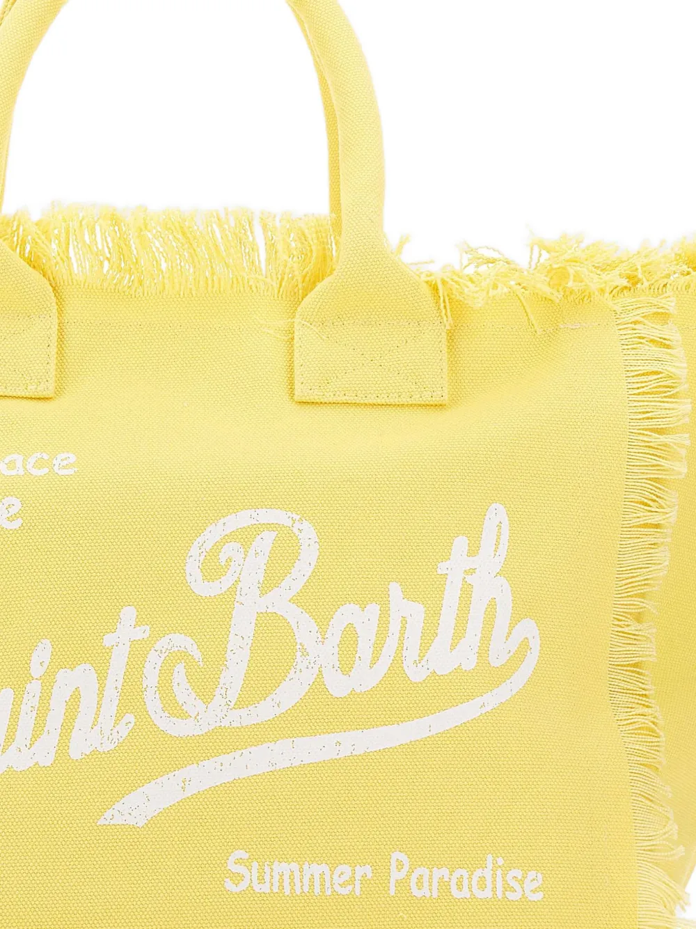 MC2 Saint Barth Shopper met logoprint Geel