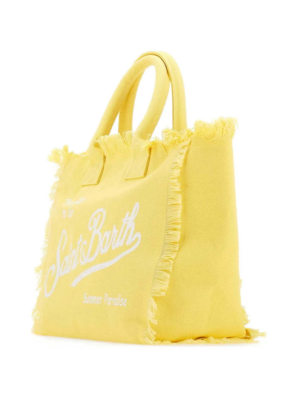MC2 Saint Barth Shopper met logoprint Geel
