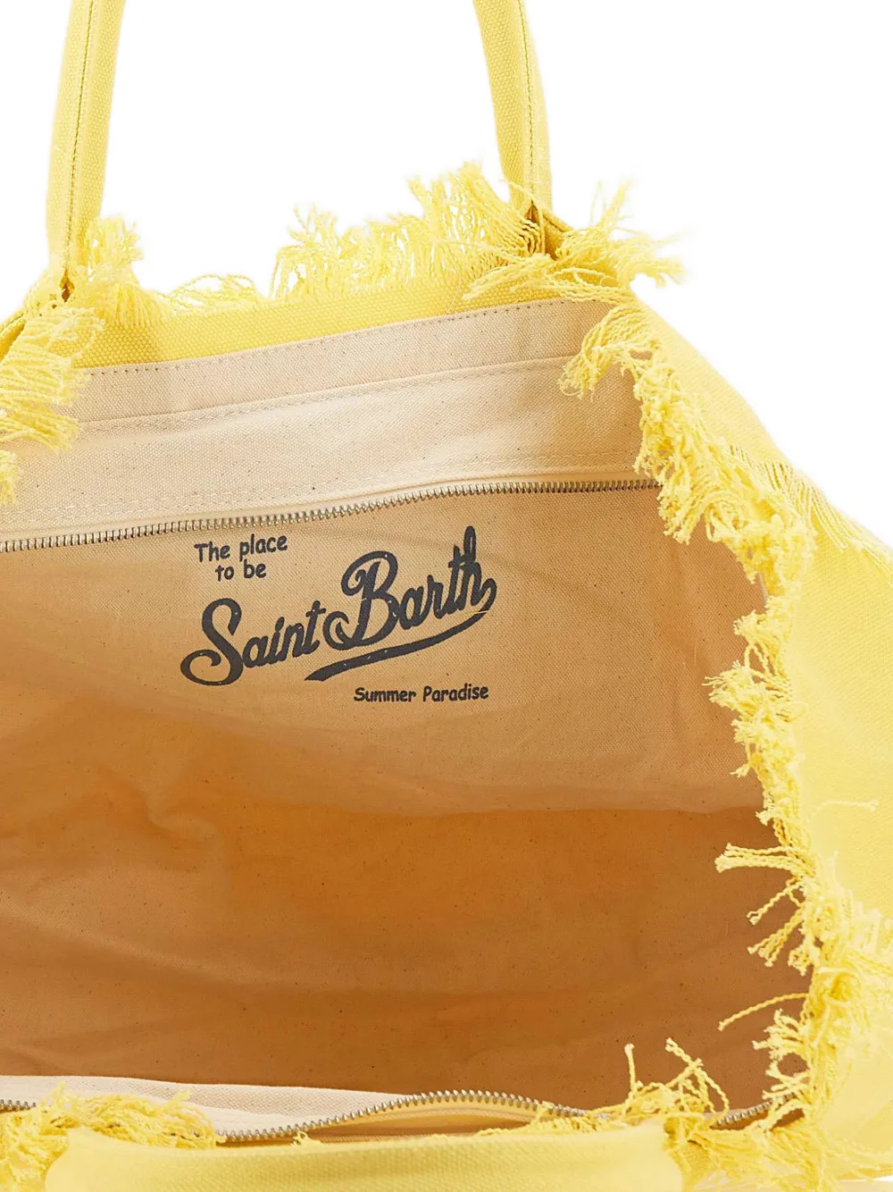 MC2 Saint Barth Shopper met logoprint Geel