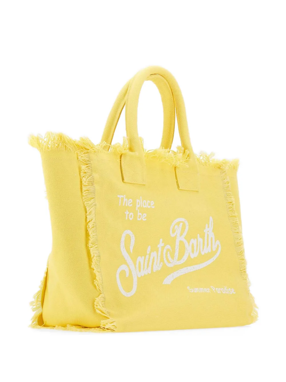 MC2 Saint Barth Shopper met logoprint Geel