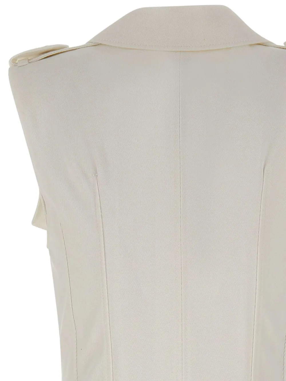Elisabetta Franchi Mouwloze mini-jurk met zakdetail Wit