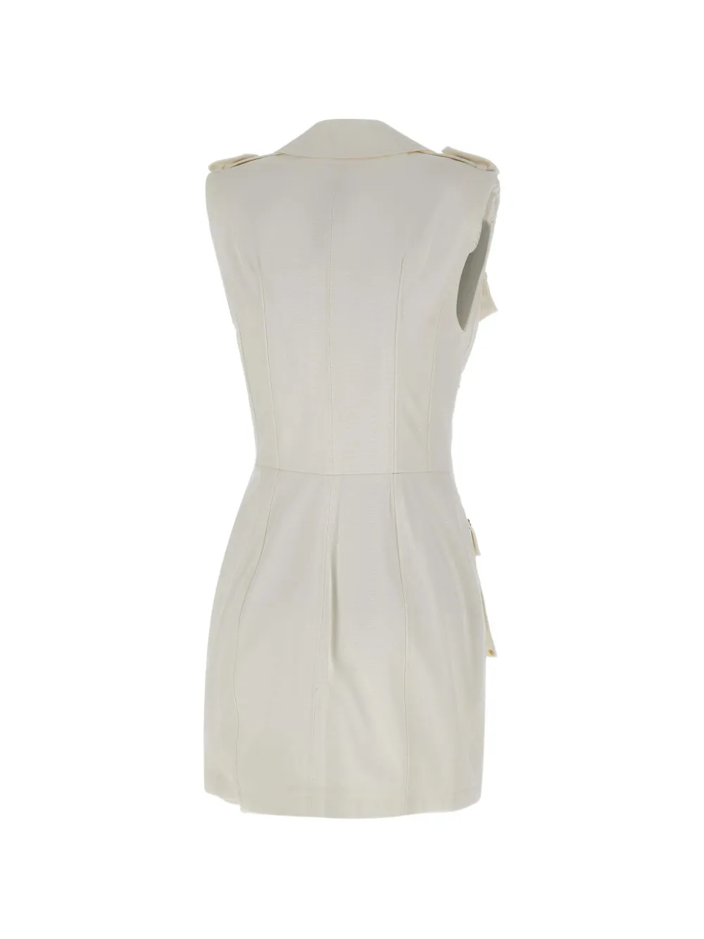 Elisabetta Franchi Mouwloze mini-jurk met zakdetail Wit