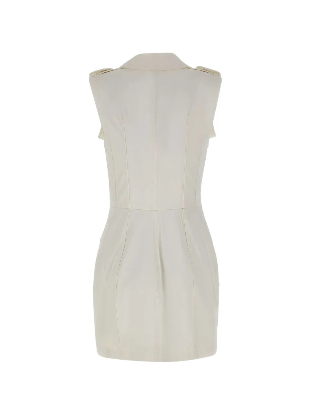 Elisabetta Franchi Mouwloze mini-jurk met zakdetail Wit