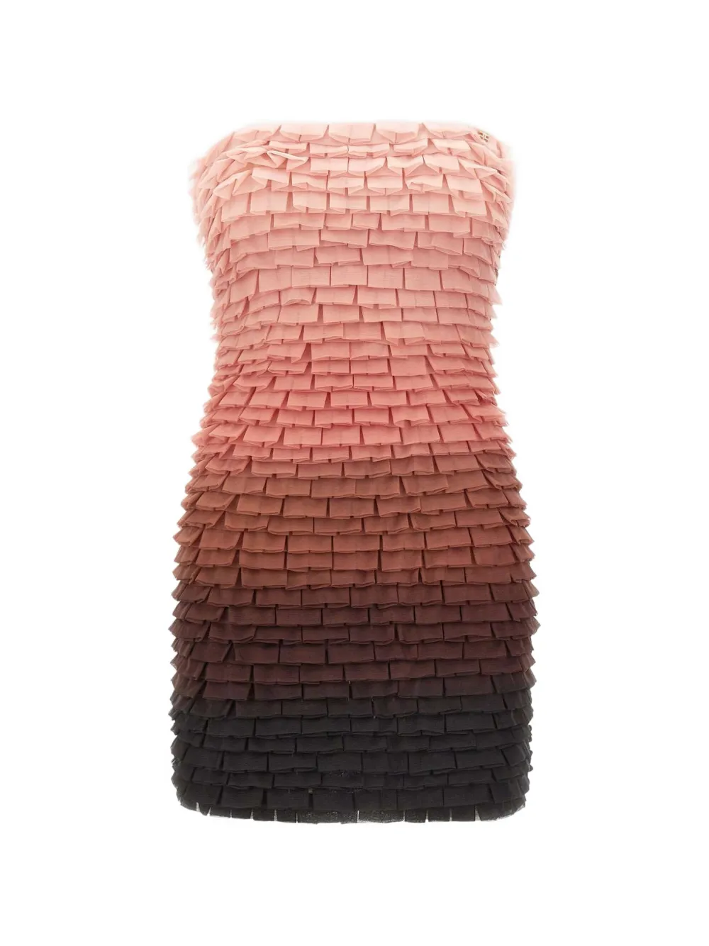 Elisabetta Franchi ruffled dégradé mini dress - Rosa
