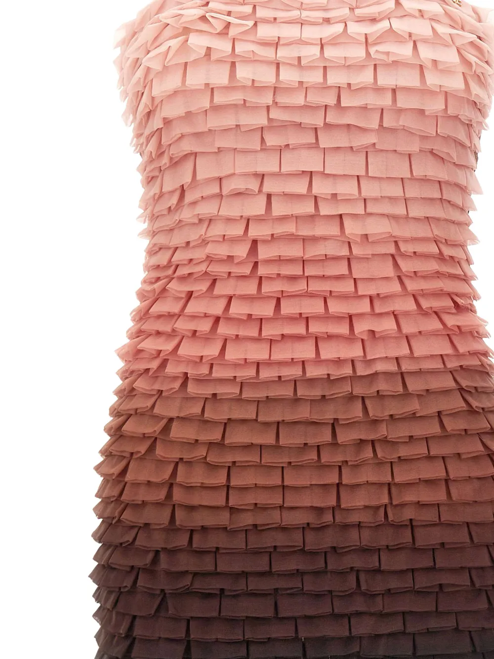 Elisabetta Franchi Dégradé mini-jurk met ruches Roze