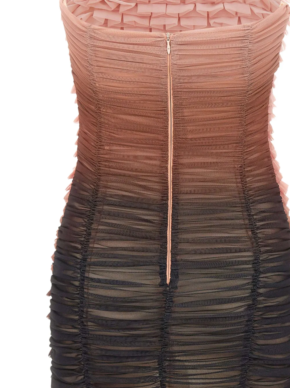 Elisabetta Franchi Dégradé mini-jurk met ruches Roze
