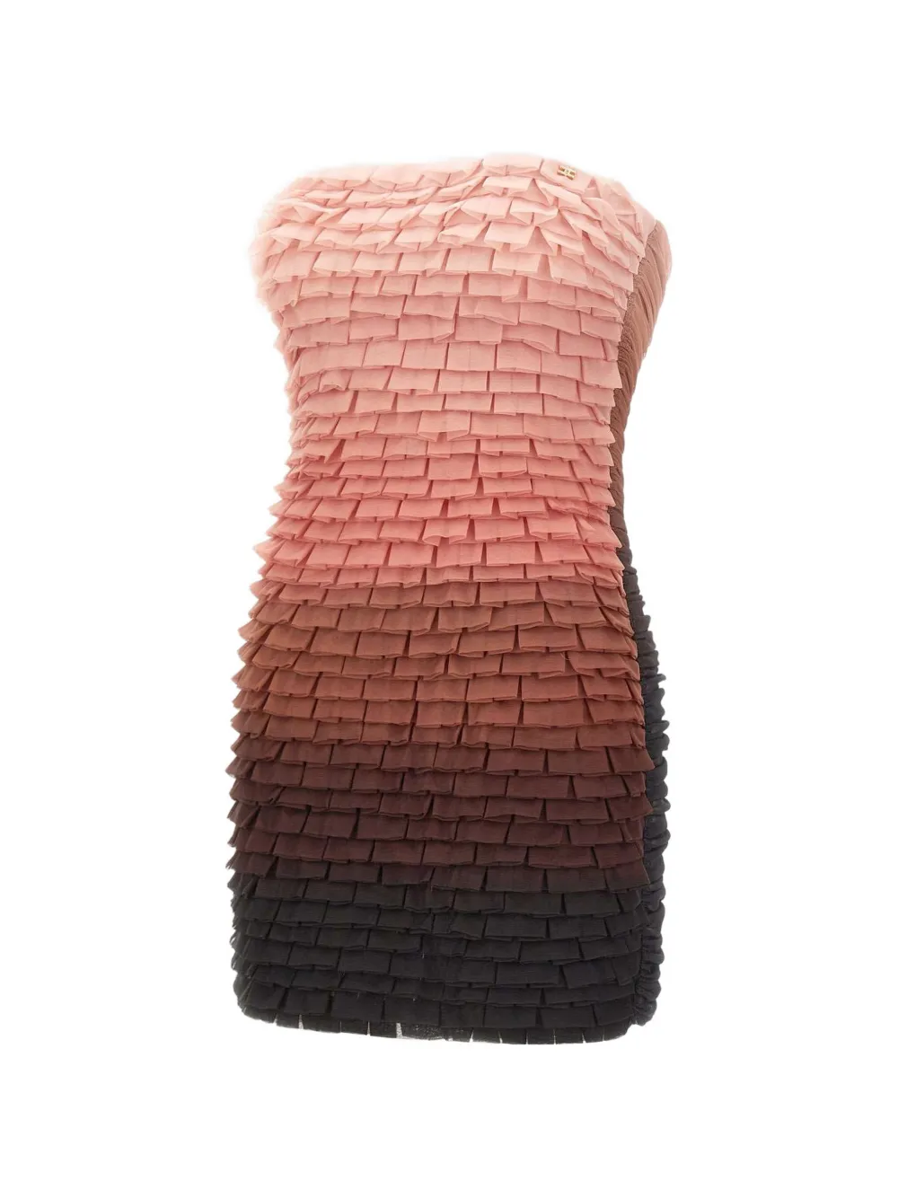 Elisabetta Franchi Dégradé mini-jurk met ruches Roze