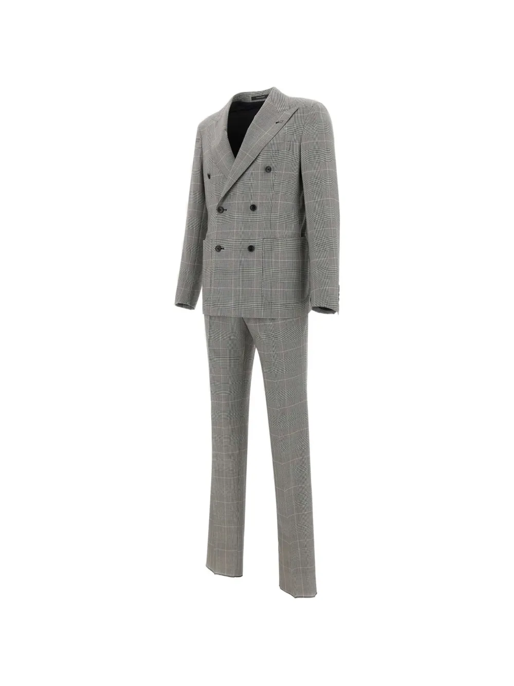Tagliatore Prince of Wales pak met dubbele rij knopen Grijs