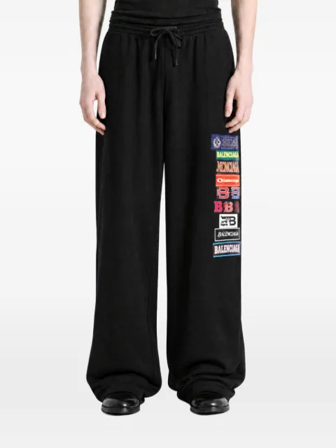 Balenciaga logo-patch drawstring track pants