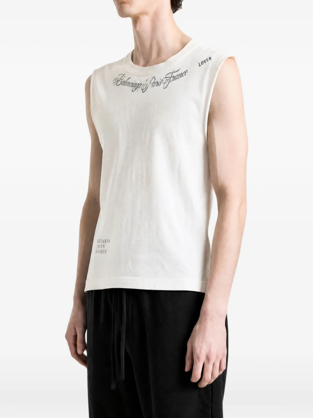 Balenciaga Tanktop met print Wit