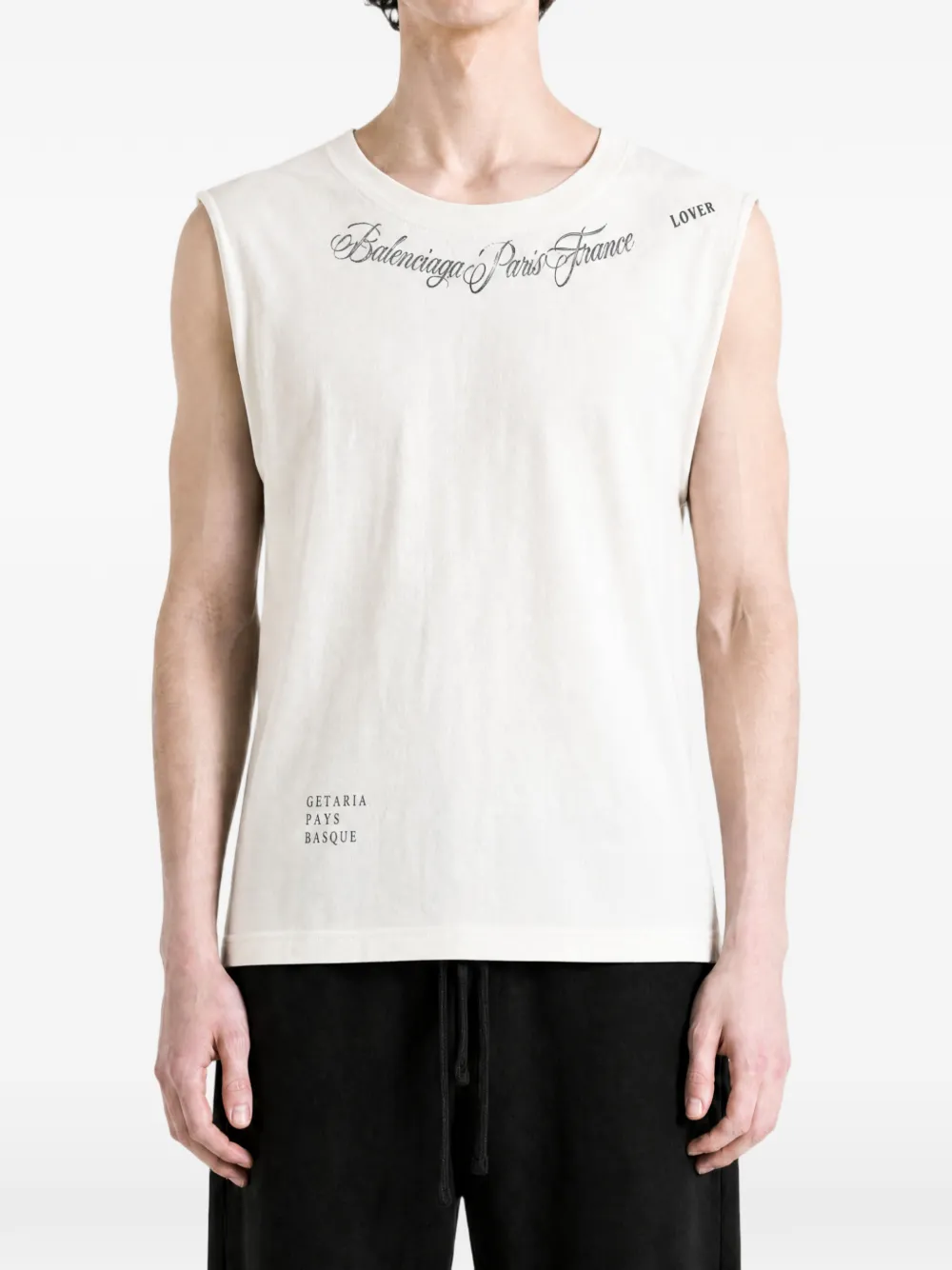 Balenciaga Tanktop met print Wit