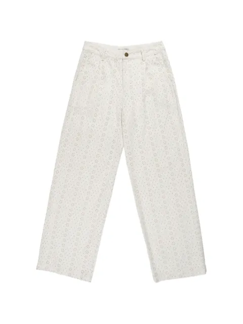 MAISON HOTEL Theordore broderie-anglaise trousers