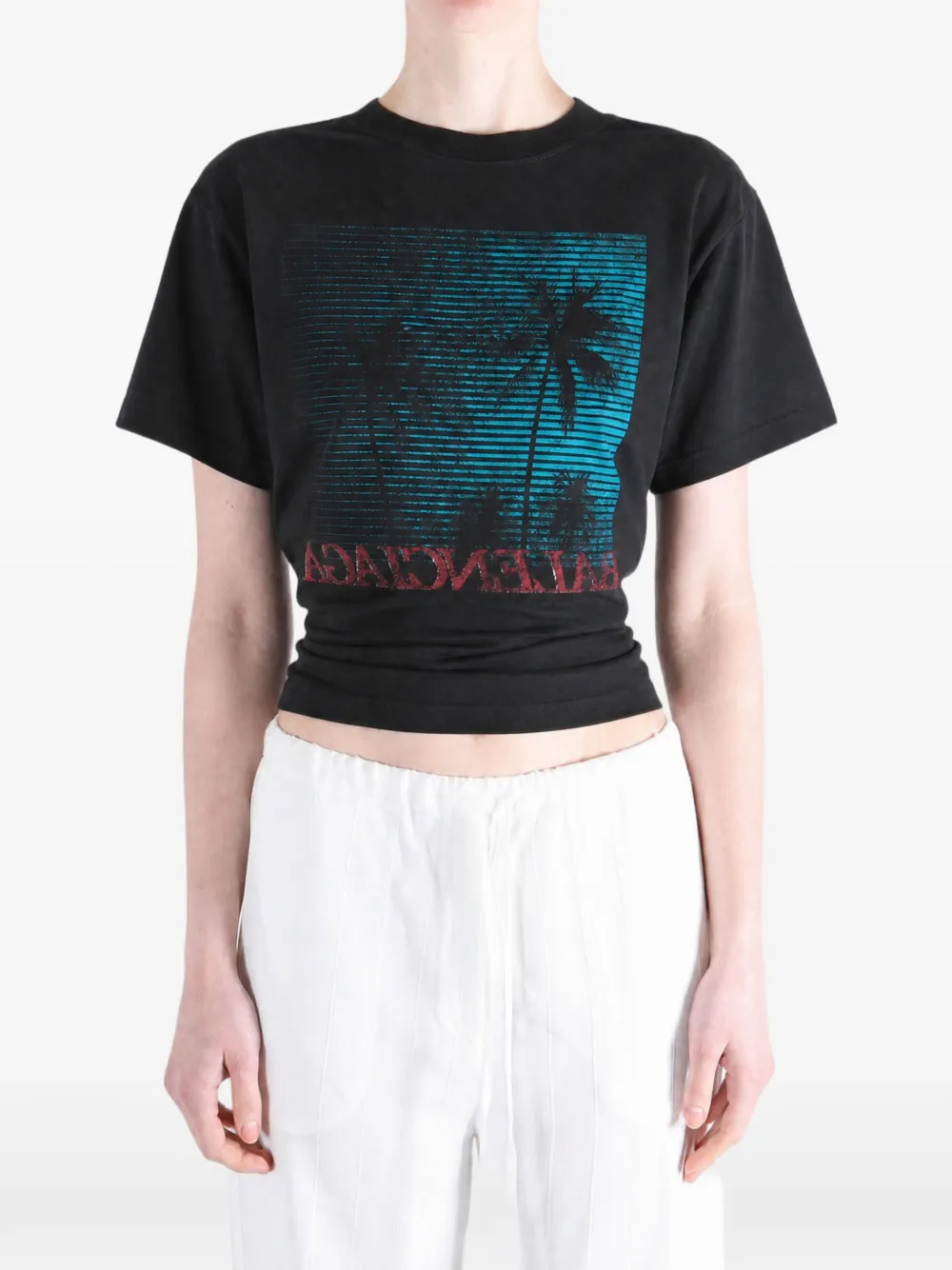 Balenciaga T-shirt met grafische print Zwart