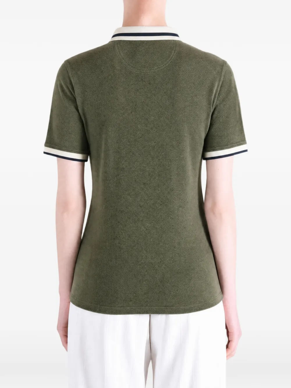Barbour Poloshirt met contrasterende afwerking en geborduurd logo Groen