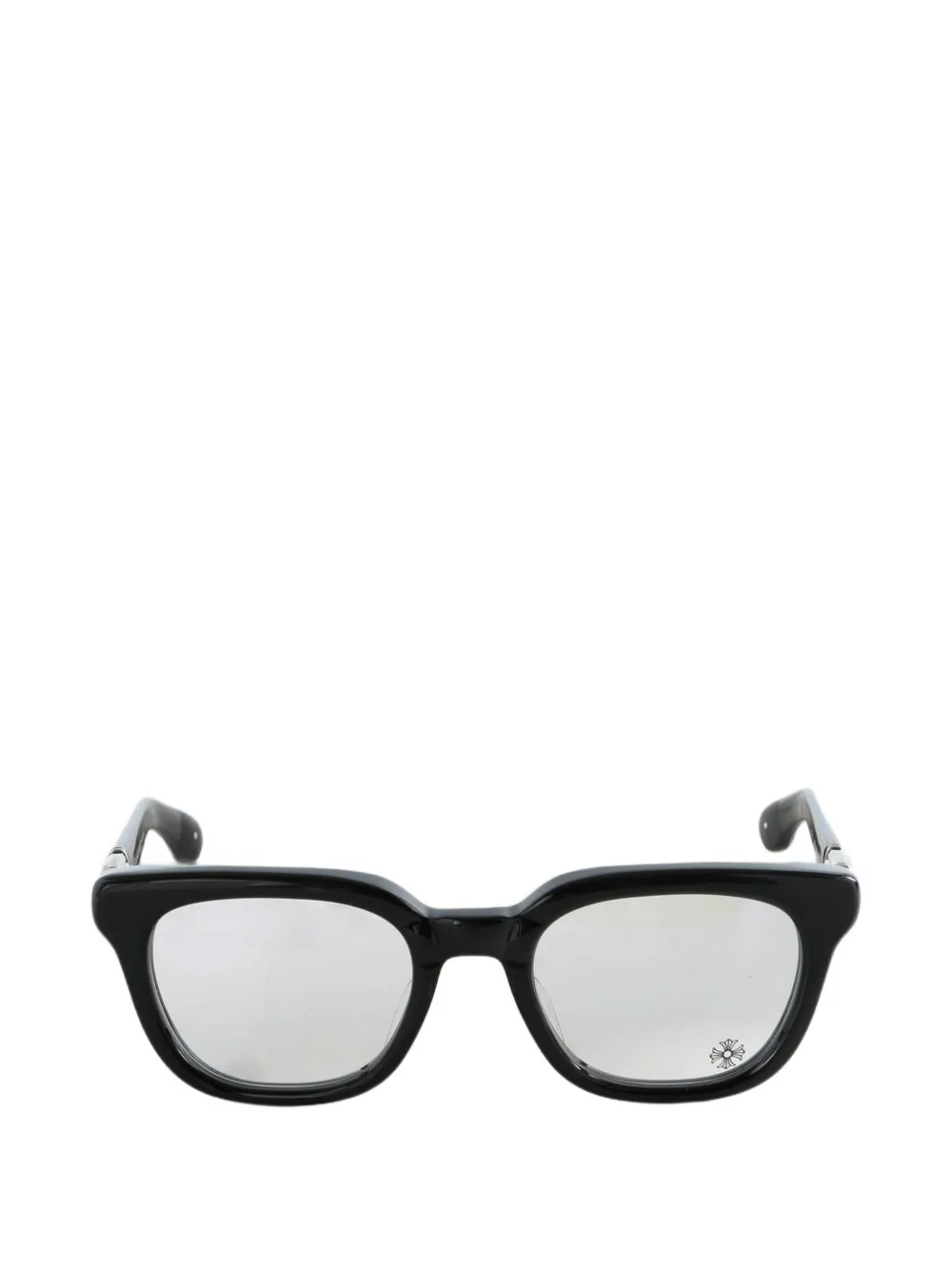 Chrome Hearts Logo-plaque Square-frame Sunglasses In Green