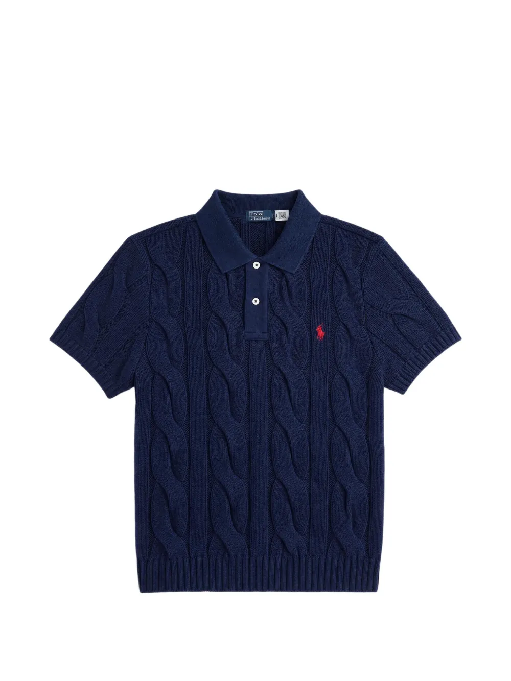 Polo Ralph Lauren cable-knit polo shirt - Blu