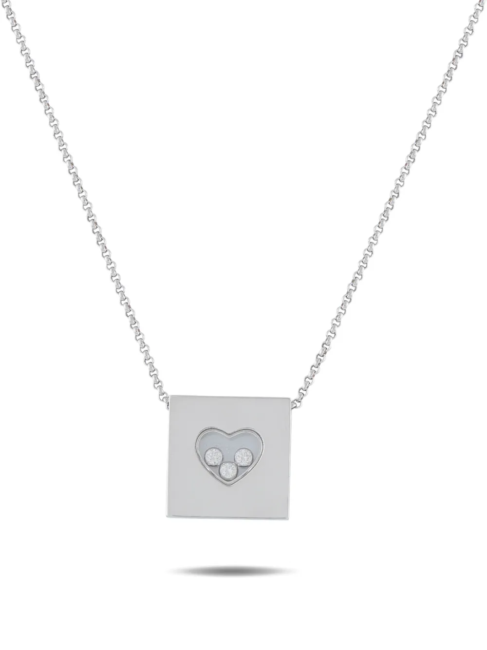 Chopard Pre-Owned Happy Diamonds heart necklace - Argento